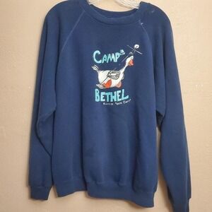 Navy blue vintage Hanes‎ Camp Bethel sweatshirt